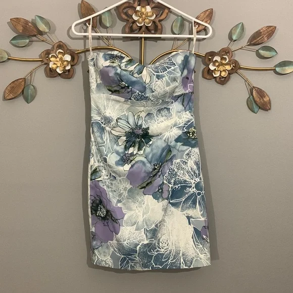 princess polly baby blue dress Karen Millen Women's Sleeveless Midi Denim Dress